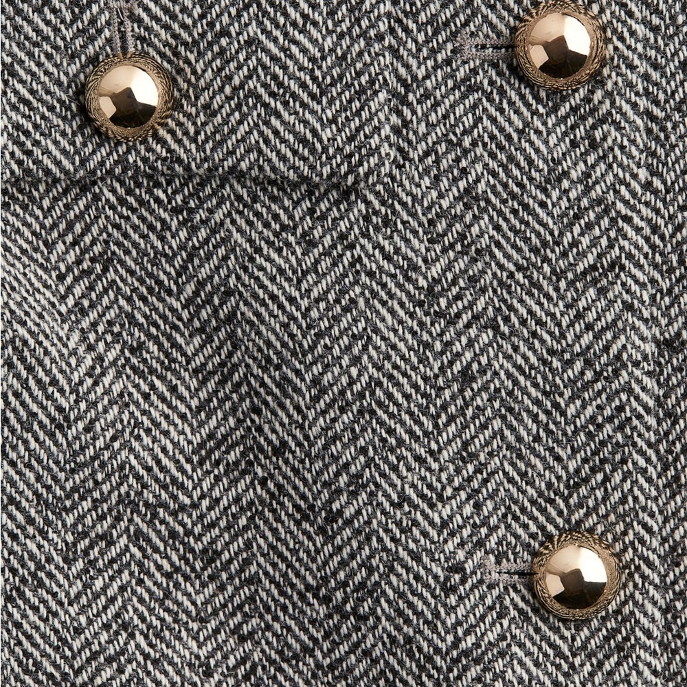 Grey/Herringbone-Patterned Jacket - image 2